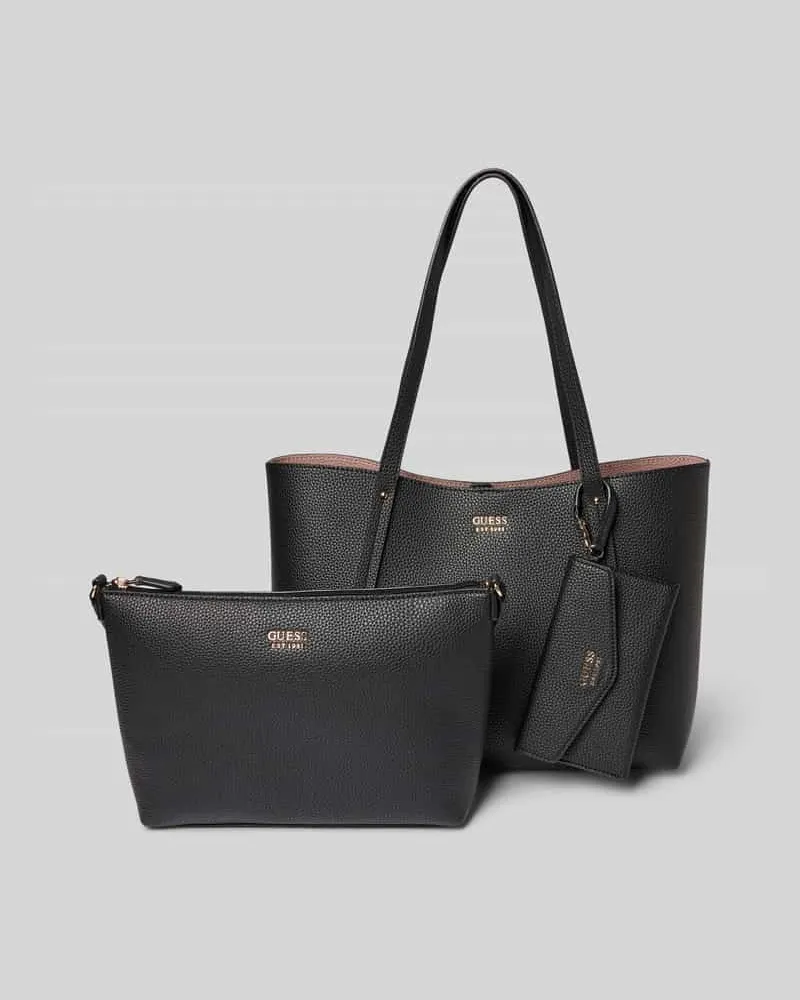 Guess Tote Bag in Leder-Optik Modell 'Brenton Black