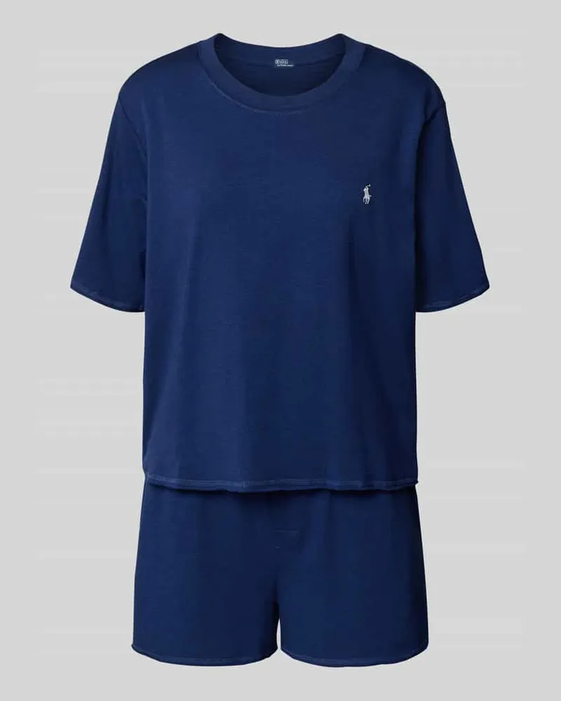 Ralph Lauren Pyjama mit Logo-Stitching und elastischem Logo-Bund Dunkelblau