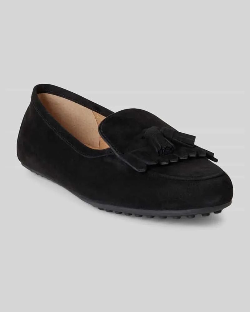 Ralph Lauren Loafer aus echtem Veloursleder Modell 'TAYTE Black