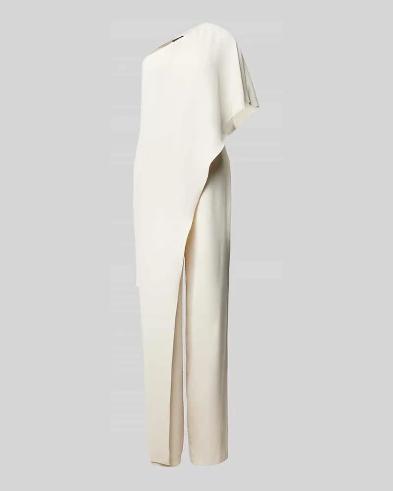 Ralph Lauren Jumpsuit mit One-Shoulder-Träger Modell 'APRIL Offwhite