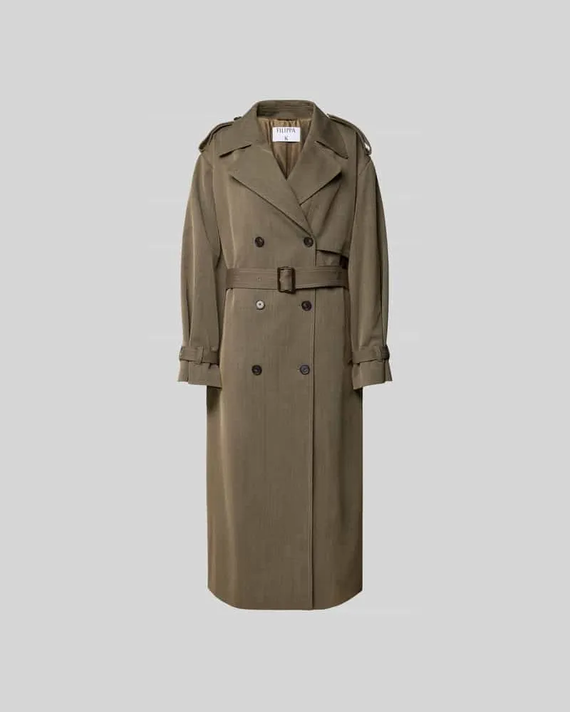 Filippa K Trenchcoat mit Reverskragen Hellbraun