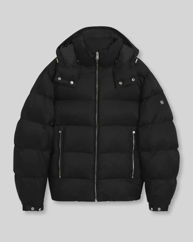 HUGO BOSS Regular Fit Daunenjacke mit abnehmbarer Kapuze Black