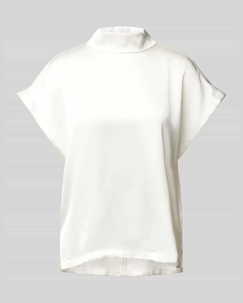 HUGO BOSS Slim Fit Blusenshirt mit Stehkragen Modell 'Caneli Offwhite