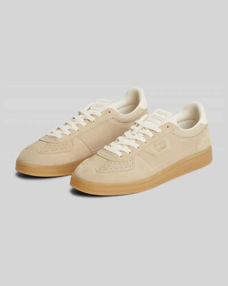 Tommy Hilfiger Sneaker aus echtem Veloursleder Sand