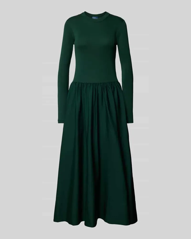 Ralph Lauren Midikleid mit Rundhalsausschnitt Dunkelgruen