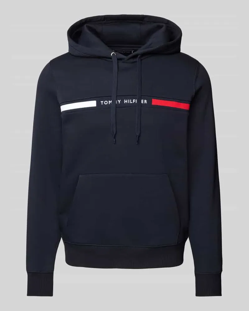 Tommy Hilfiger Hoodie mit Label-Stitching Marine