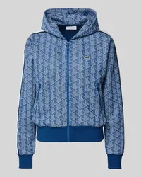 Lacoste Sweatjacke mit Kapuze Modell 'Jacquard Bleu