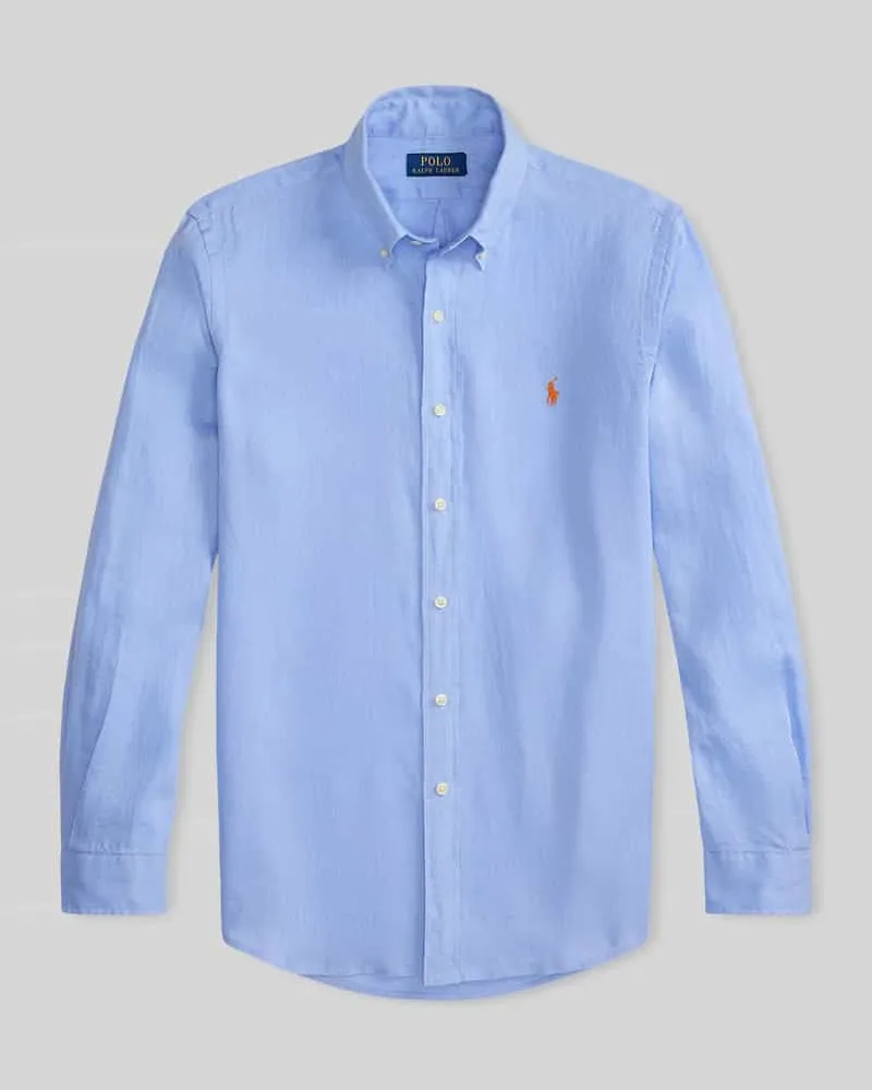 Ralph Lauren Slim Fit Freizeithemd aus reinem Leinen Bleu
