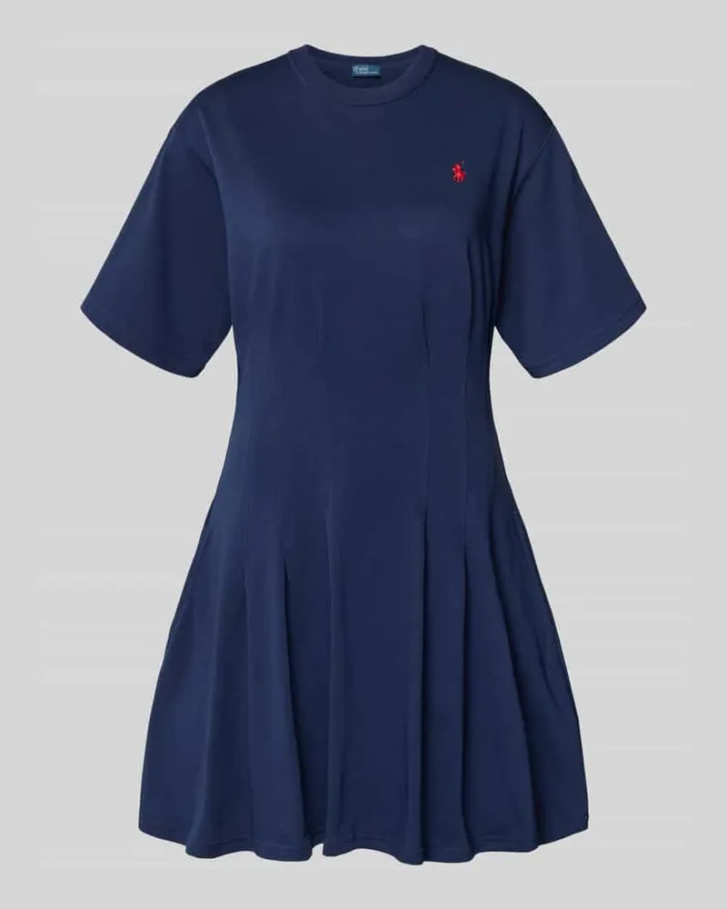 Ralph Lauren Leicht ausgestelltes Sweatkleid aus reiner Baumwolle Marine