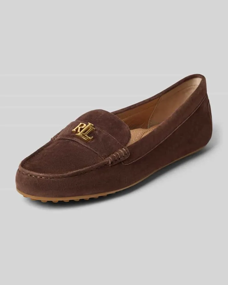Ralph Lauren Mokassins aus echtem Schafleder Modell 'BARNSBURY Mittelbraun