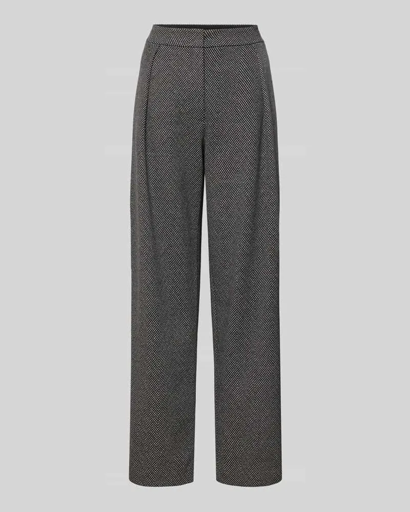 Emporio Armani Hose im Allover-Look mit Falten Dunkelgrau