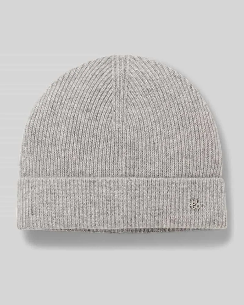 HUGO BOSS Beanie aus reinem Kaschmir Modell 'XAMIROH Silber