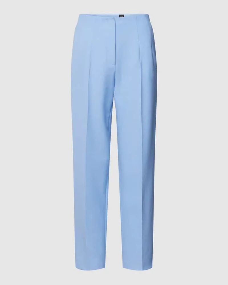 HUGO BOSS Regular Fit Stoffhose mit Bügelfalten Modell 'Tetisa Hellblau