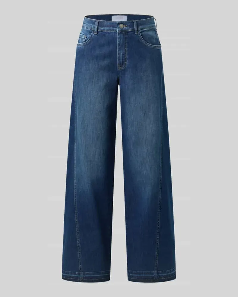 ANGELS  Wide Leg Jeans aus Baumwoll-Mix Modell 'Liva Edgy Dunkelblau