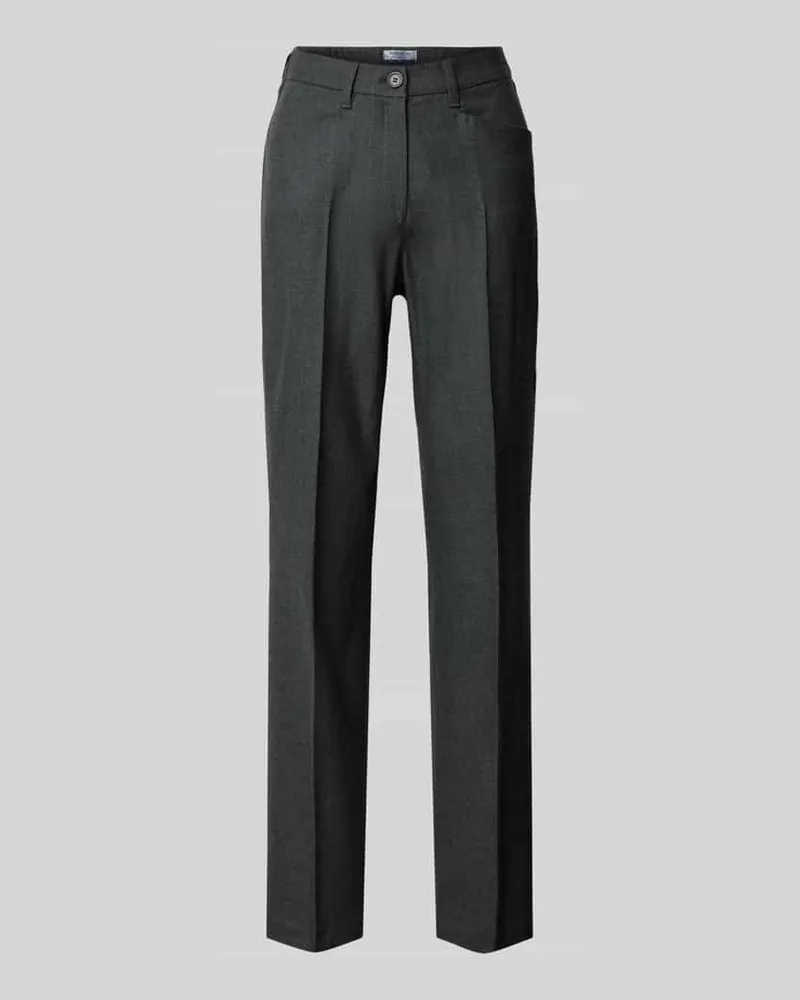 Brax Slim Fit Hose aus Lyocell-Mix Modell 'Pauline Anthrazit