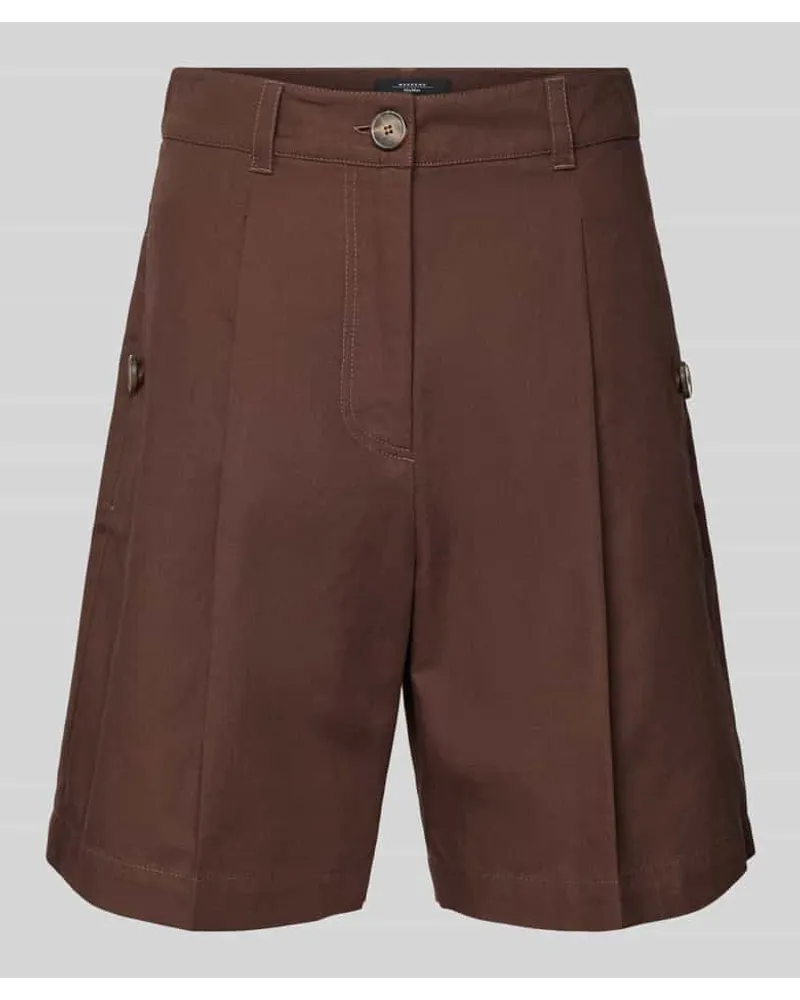 Max Mara Bermudas in unifarbenem Design Dunkelbraun