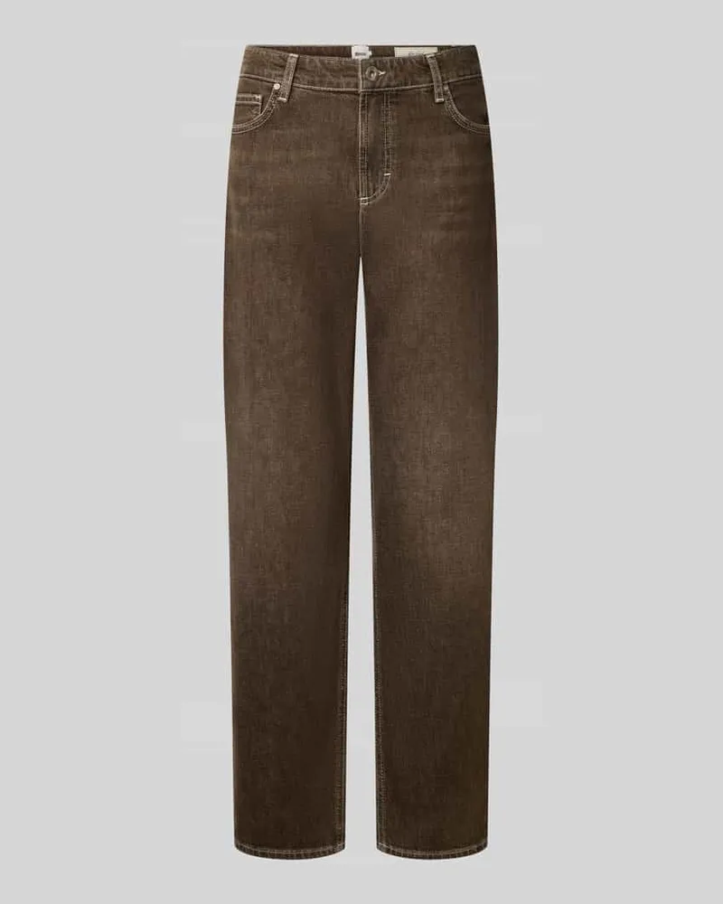 Brax Straight Fit Jeans aus Baumwoll-Mix Modell 'MADISON Dunkelbraun