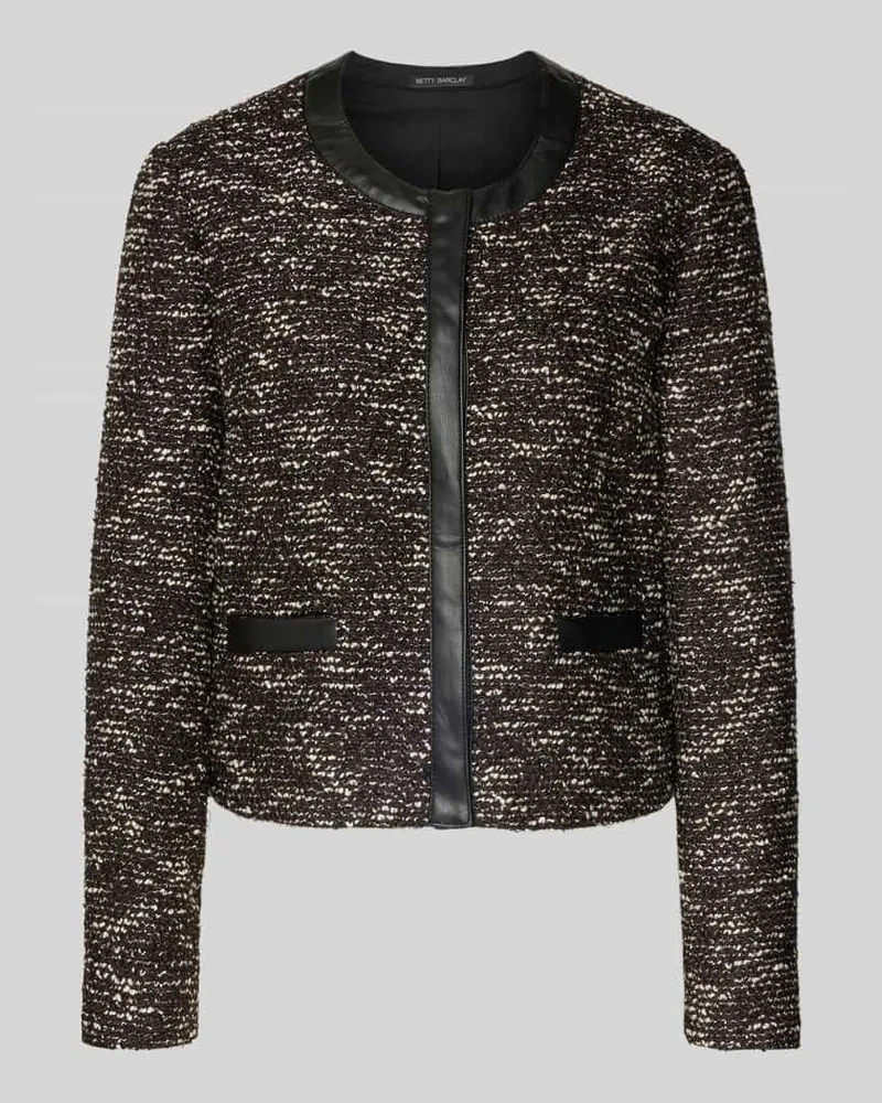 Betty Barclay Blazer in Bouclé-Optik Dunkelbraun
