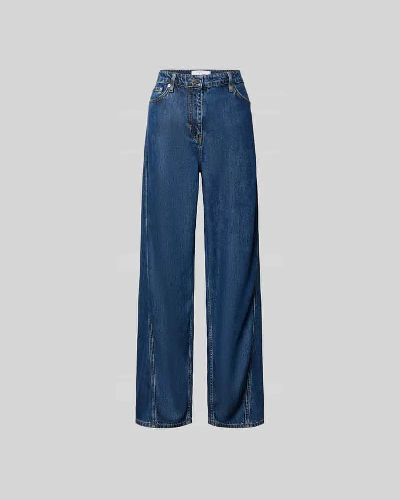 IRO Straight Fit Jeans aus reinem Lyocell Jeansblau