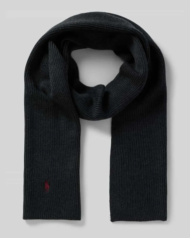 Ralph Lauren Schal mit Label-Stitching Anthrazit