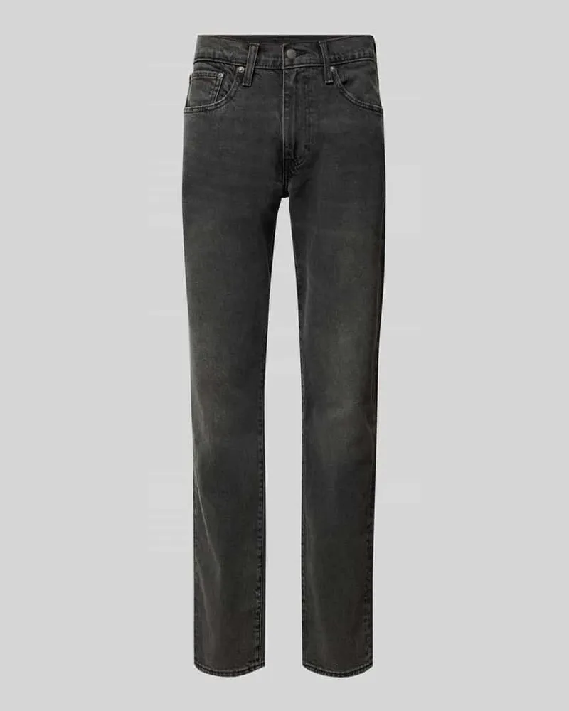 Levi's Straight Fit Jeans mit Logo-Patch Modell 'Taper Dunkelgrau