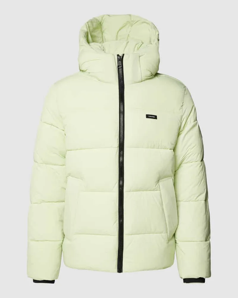 Calvin Klein Steppjacke mit Label-Patch Neon