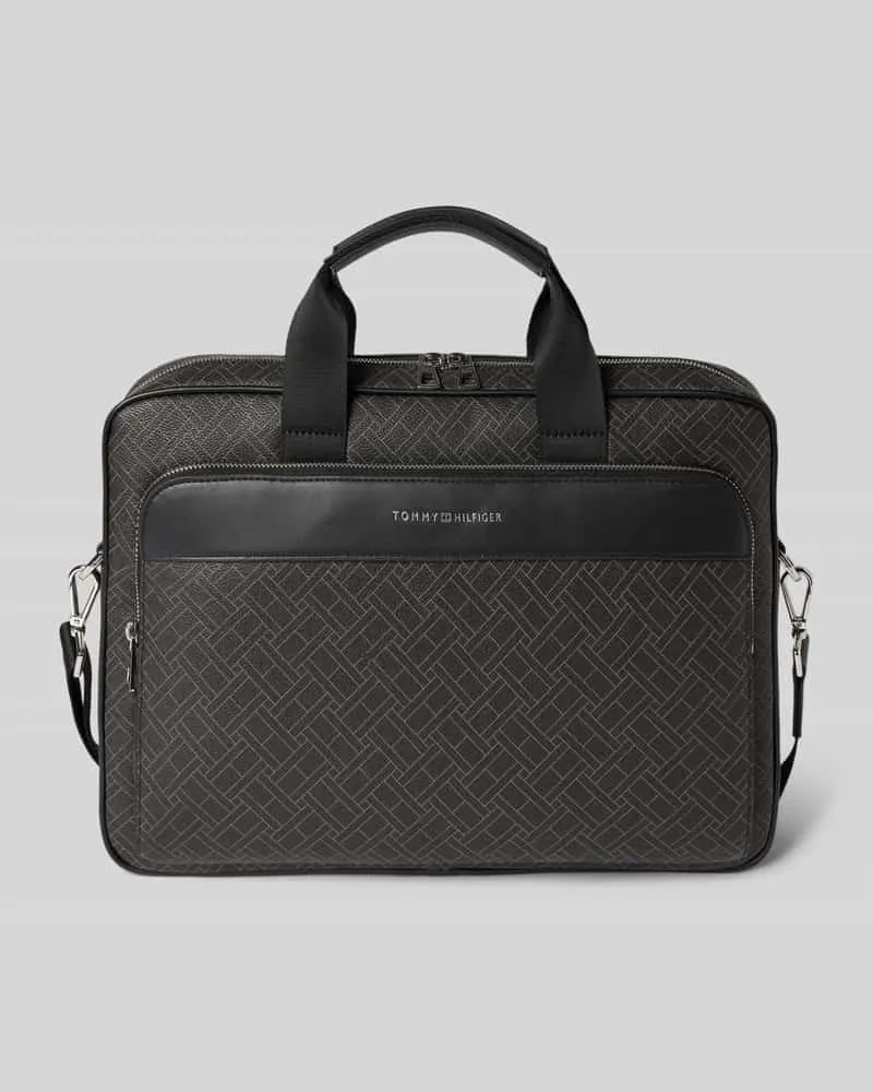 Tommy Hilfiger Laptoptasche mit Allover-Muster Modell 'MONOGRAM Black