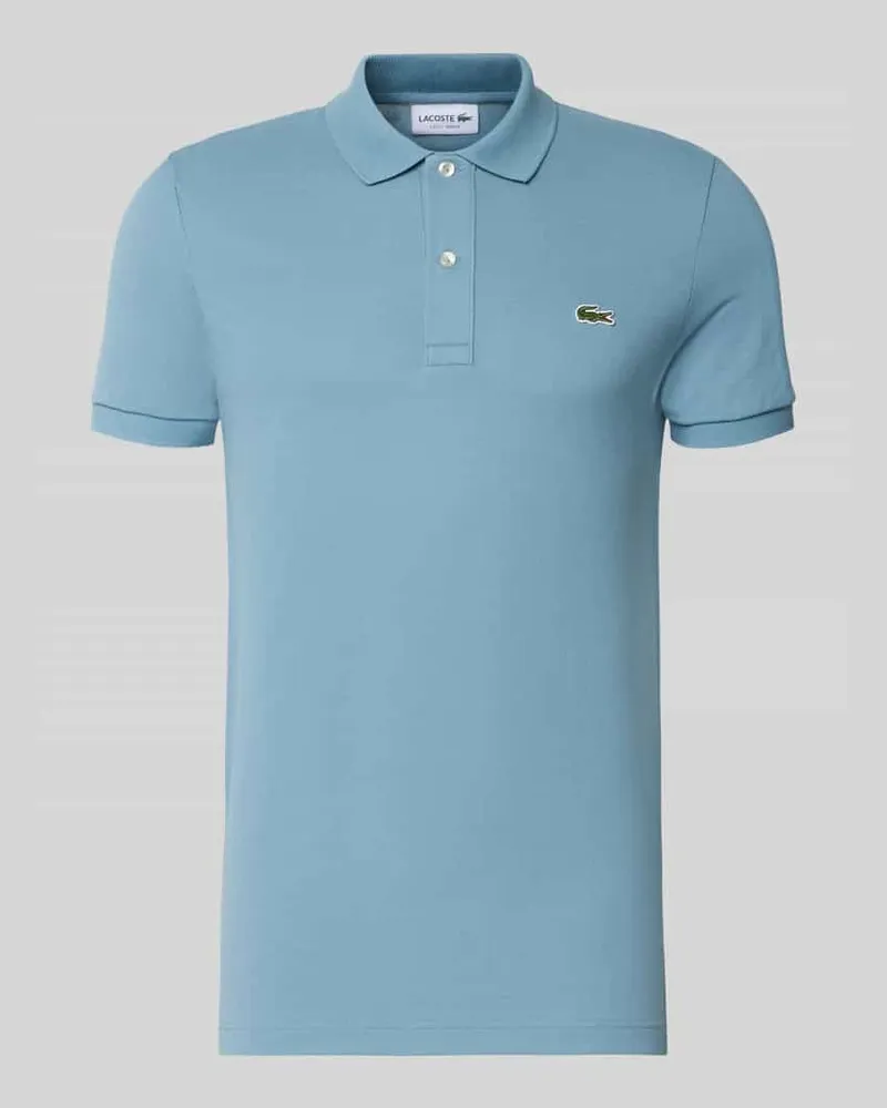 Lacoste Slim Fit Poloshirt aus reiner Baumwolle Rauchblau