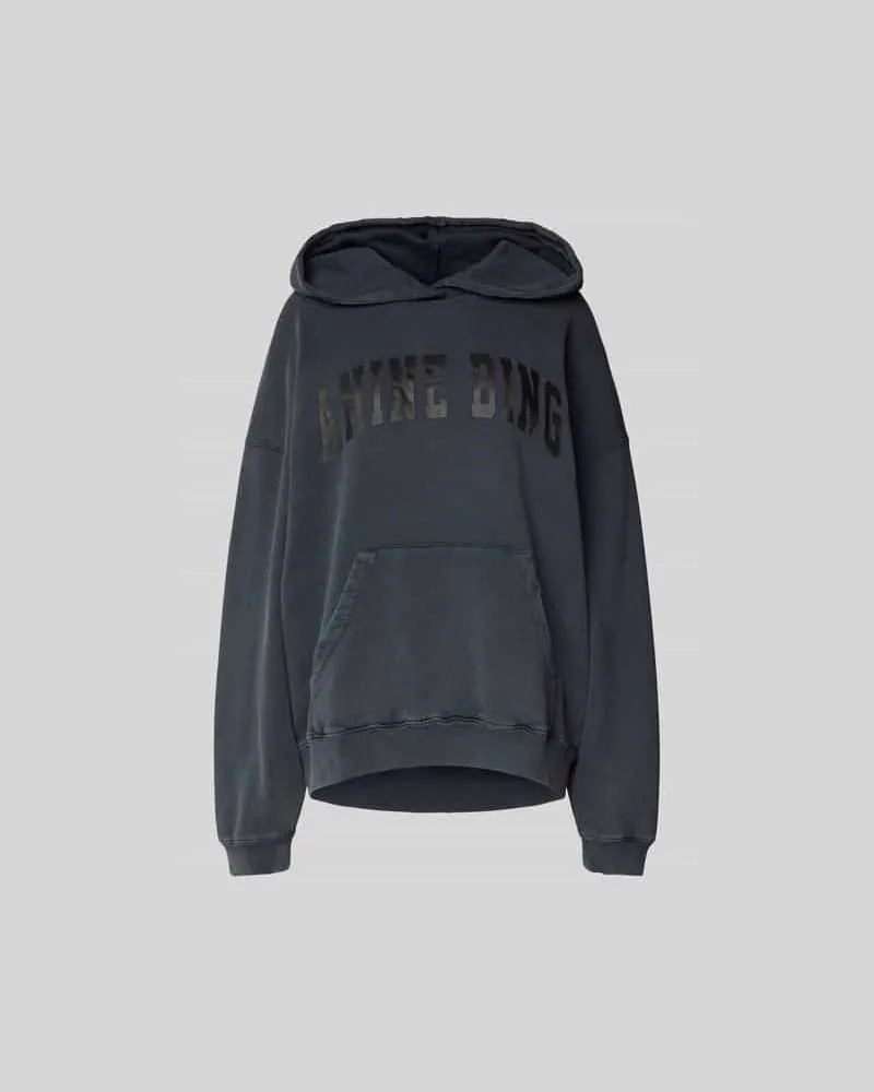 Anine Bing Oversized Hoodie mit Kapuze Black