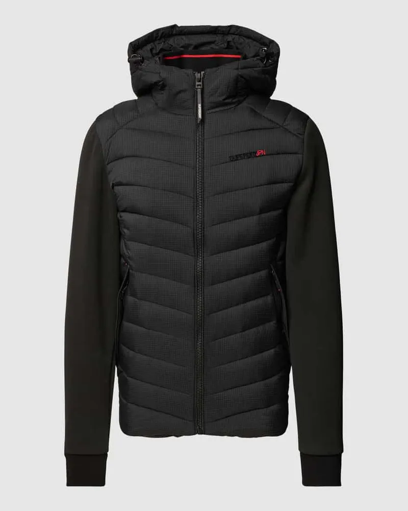 Superdry. Steppjacke mit Kapuze Modell 'STORM Black