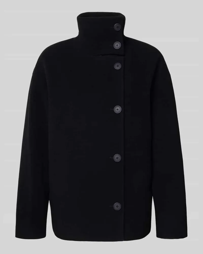 Armedangels Loose Fit Kurzmantel aus Wolle Modell 'MAJELAA WOOL Black