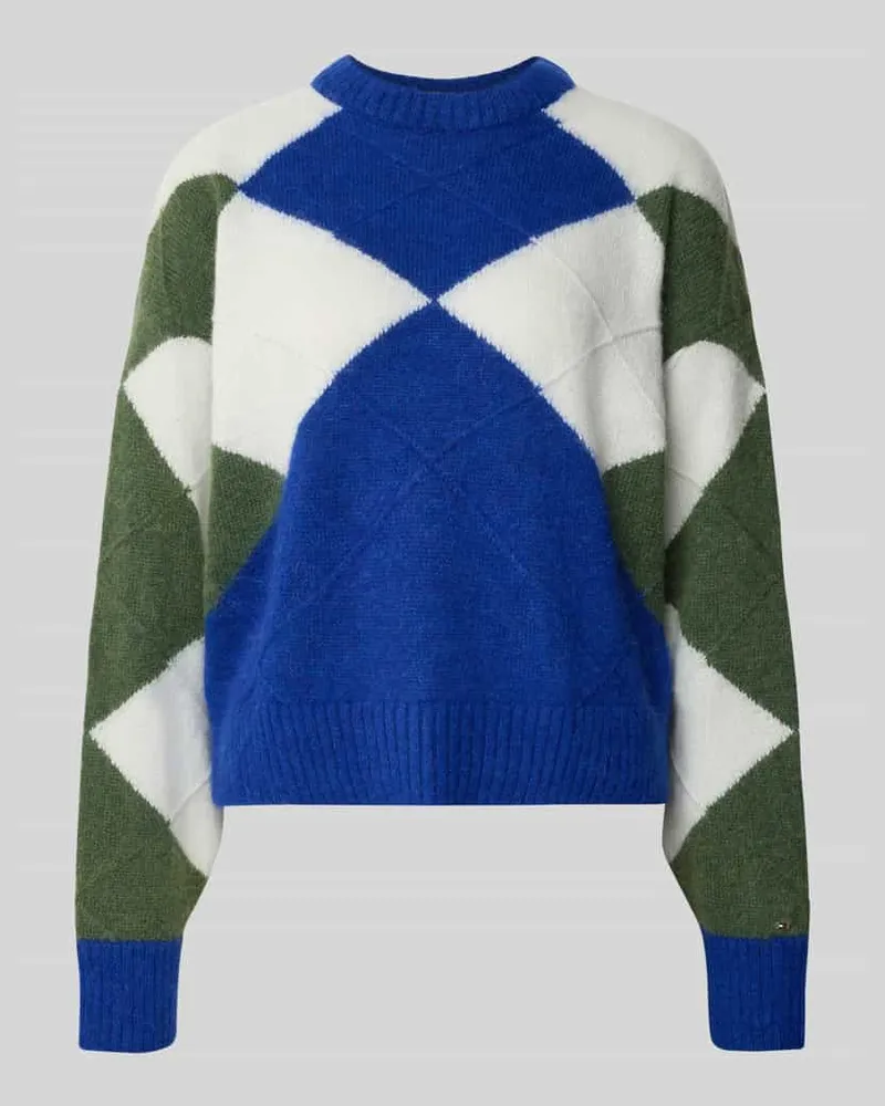 Tommy Hilfiger Relaxed Fit Strickpullover aus Alpaka-Mix Royal