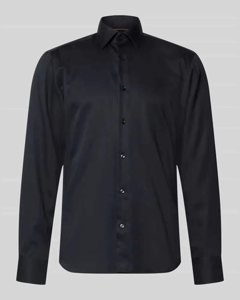 HUGO BOSS Regular Fit Businesshemd aus reiner Baumwolle Modell 'H JOE KENT Black
