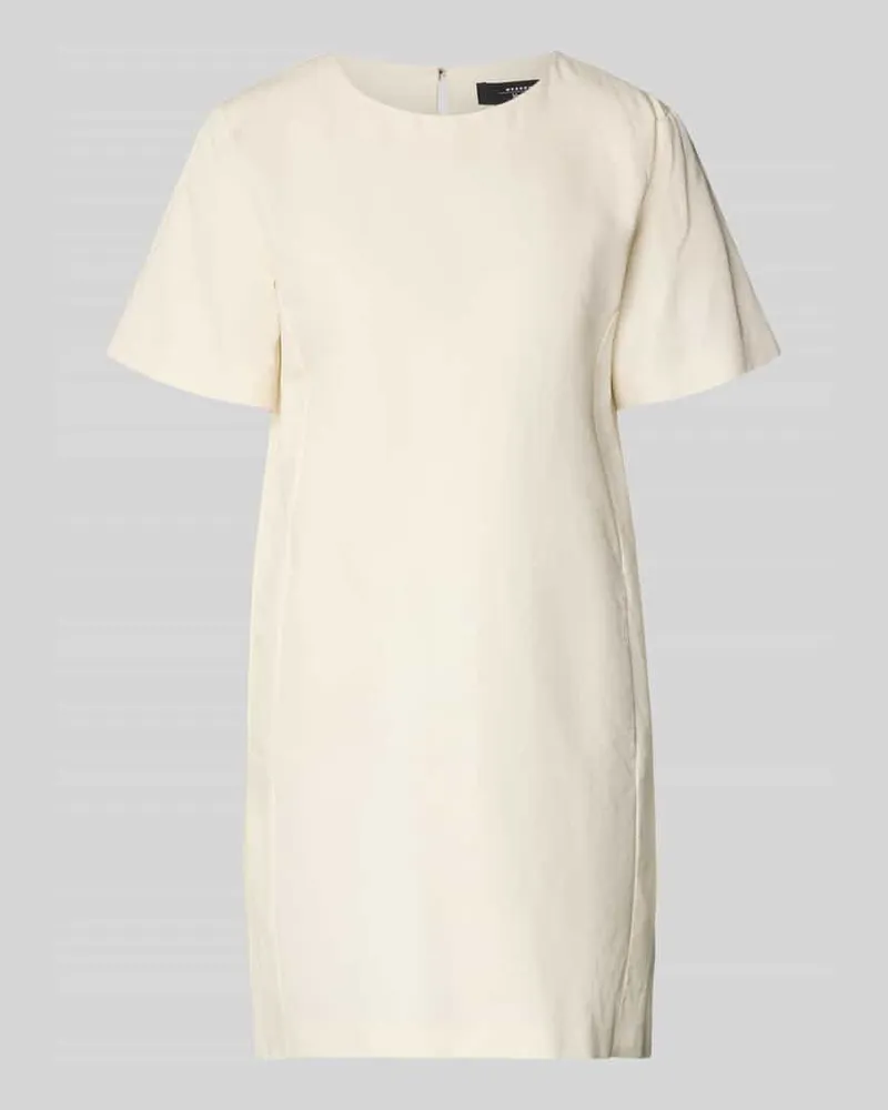 Max Mara Mini-Leinenkleid aus Baumwoll-Leinen-Mix Modell 'ALOA Weiss