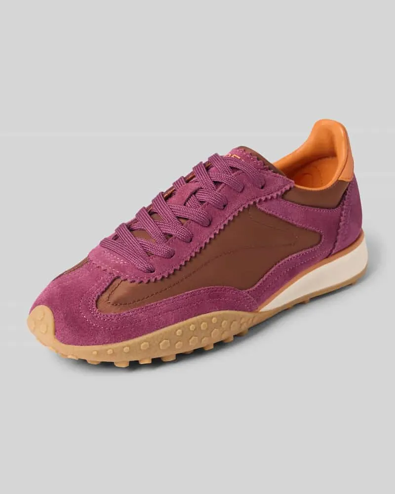 HOFF Sneaker mit Label-Detail und Schnürverschluss Bordeaux