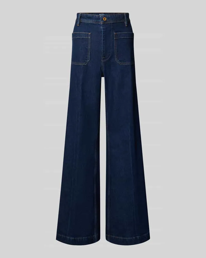 Ralph Lauren Flared Jeans mit aufgesetzten Eingrifftaschen Dunkelblau