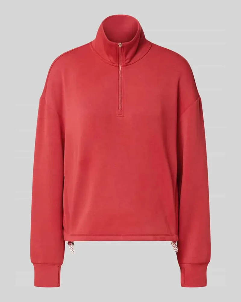 Varley Sweatshirt mit Stehkragen und Reißverschluss Modell 'SIAN Rot