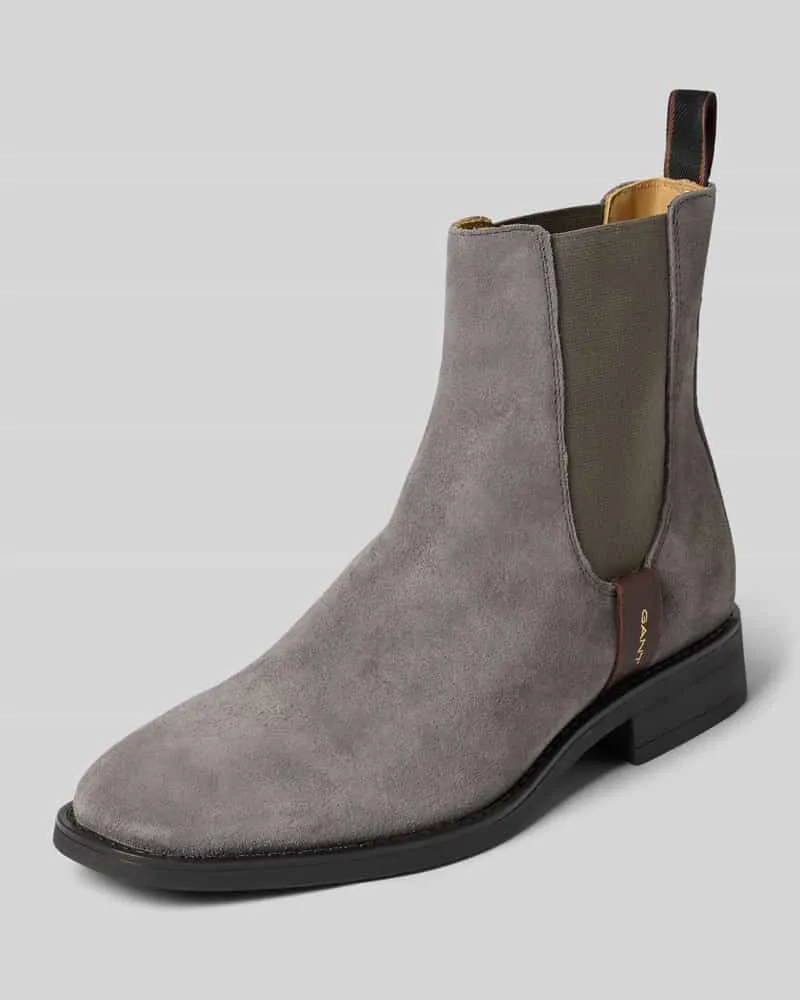 Gant Stiefeletten aus echtem Rindvelours Modell 'Fayy Mittelgrau
