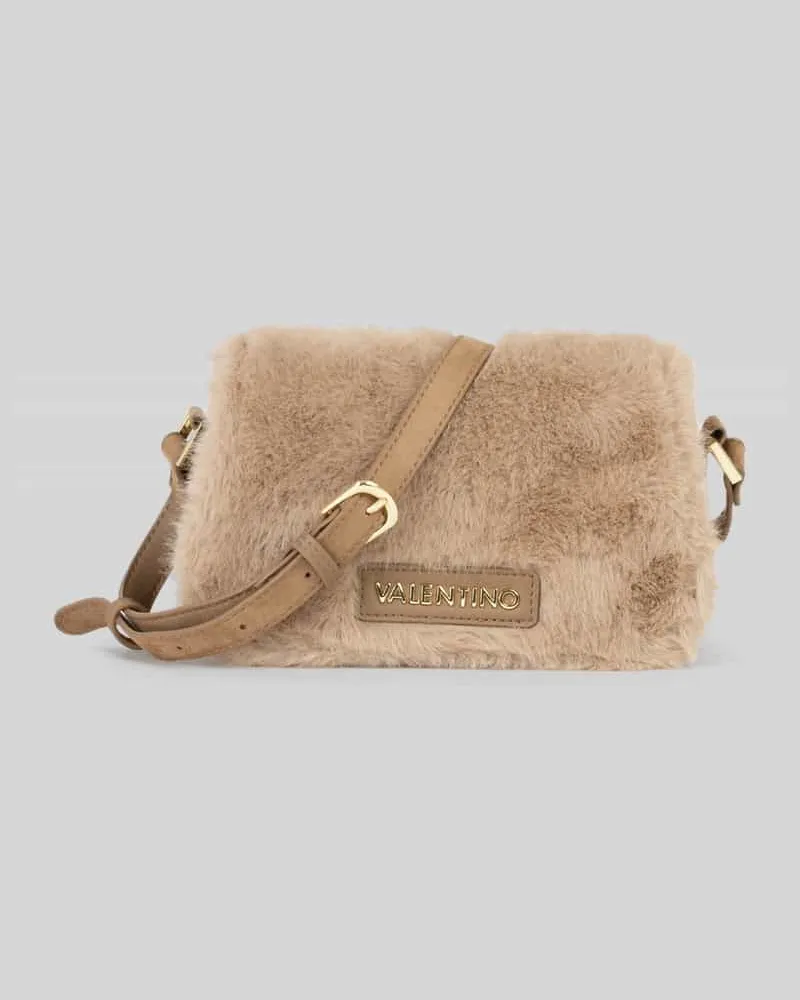 Valentino Bags Umhängetasche aus Polyester in Kunstfelloptik Modell 'ICELAND Beige