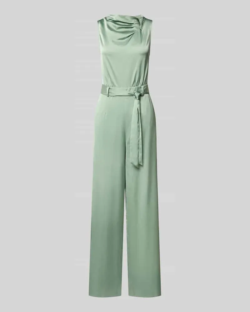 COMMA Jumpsuit aus Satin im ärmellosen Design Mint