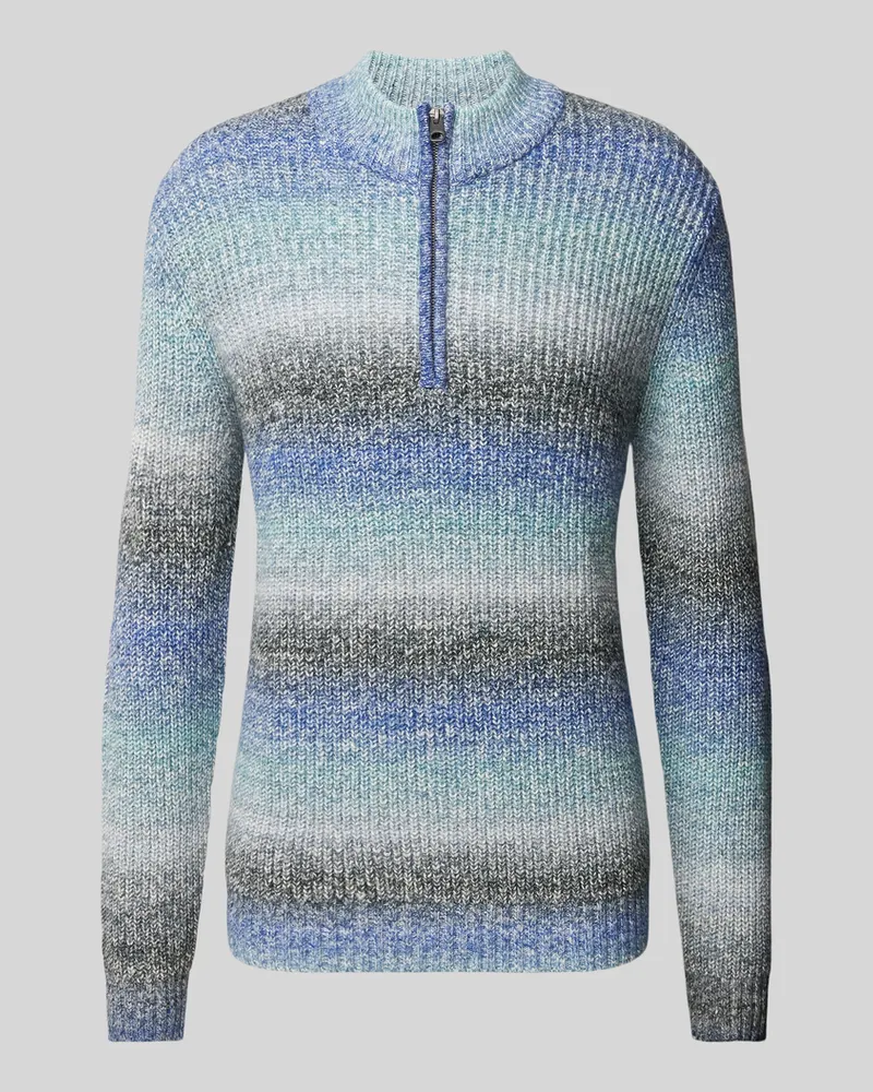 Fynch-Hatton Strickpullover in Melange-Optik Tuerkis