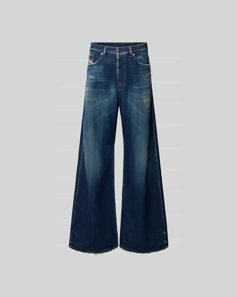 Diesel Flared Fit Jeans mit Lyocell-Anteil Dunkelblau