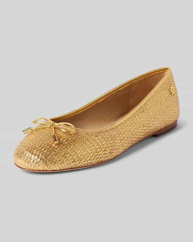 Ralph Lauren Ballerinas mit Schleifen-Detail Modell 'JAYNA Gold