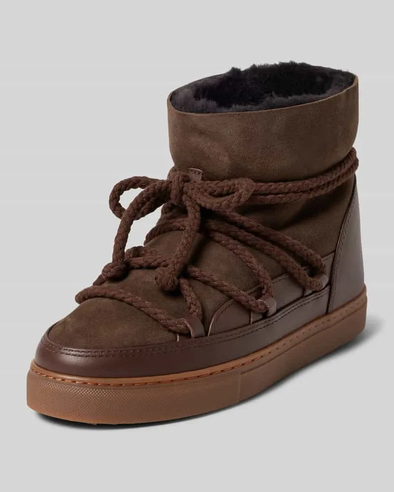 INUIKII Snow Boots mit Label-Stitching Modell 'CLASSIC Dunkelbraun