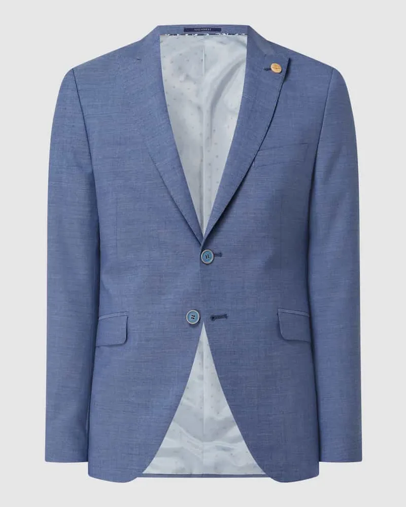 Wilvorst 2-Knopf-Sakko aus Wolle Blau