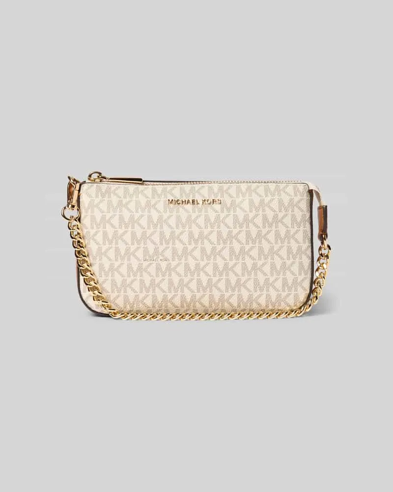 Michael Kors Shoulder Bag mit Logo-Applikation Modell 'Jet Set Offwhite