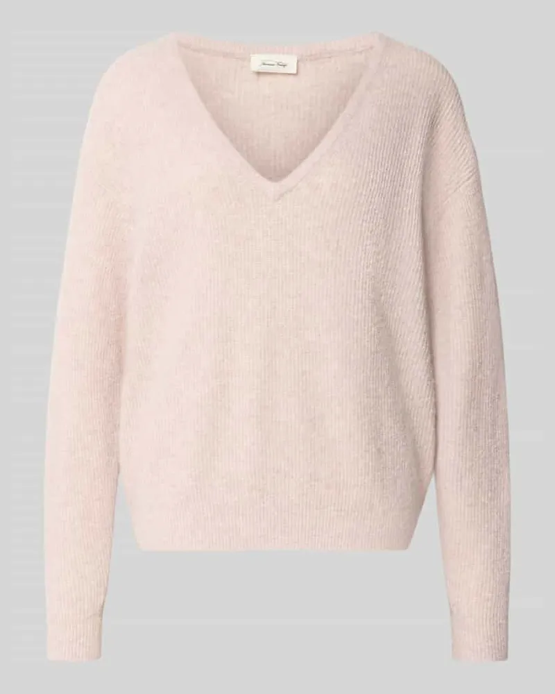 American Vintage Strickpullover mit Leinen-Anteil Modell 'DAMSVILLE Ecru