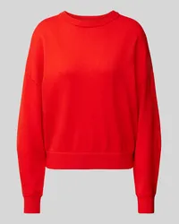 Lala Berlin Sweatshirt mit gerippten Abschlüssen Rot