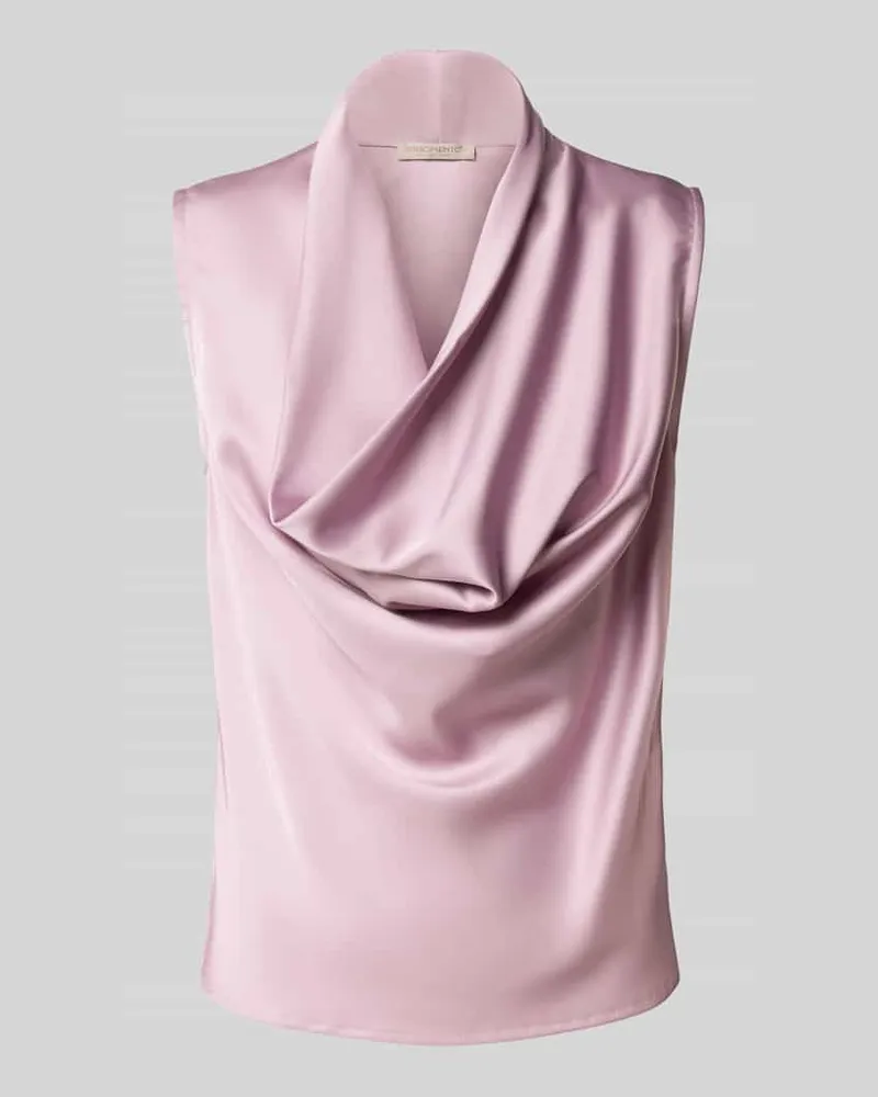 Rinascimento Regular Fit Bluse mit Wasserfallausschnitt Altrosa