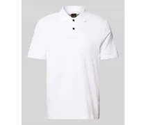 Slim Fit Poloshirt mit kurzer Knopfleiste Modell 'Prime